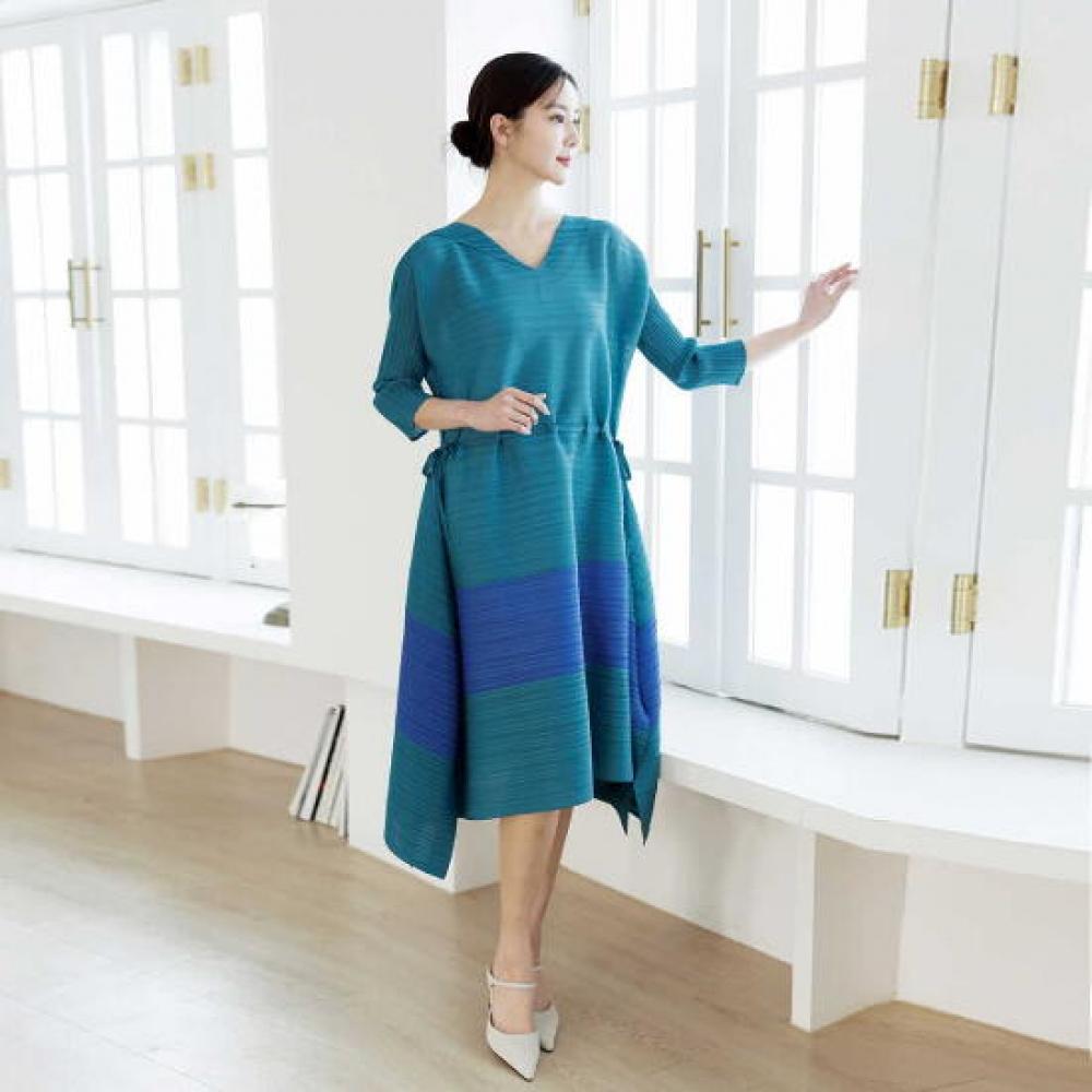 Plara Women Pleated Dress Flat Collar Size 88