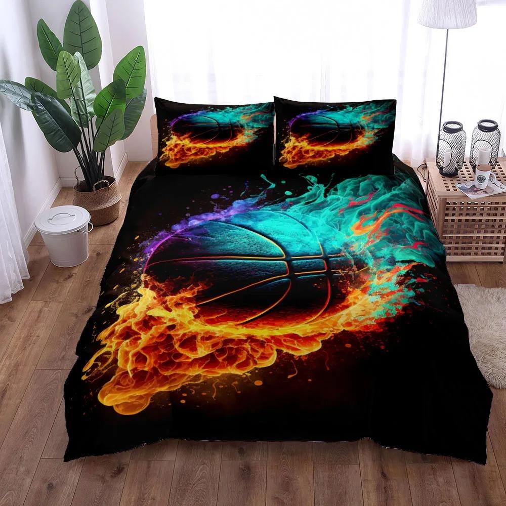 Fantastic Basketball Duvet Cover Set Single Double King Twin Full Queen Bed Linen Set UK US Size