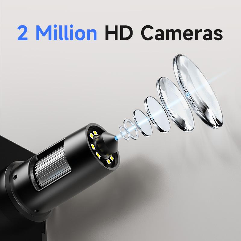 Цифровой ЖК-микроскоп, 4,3-дюймовый IPS-экран, 1000-кратное увеличительное стекло, 8 светодиодных дисплеев, совместимых с Windows