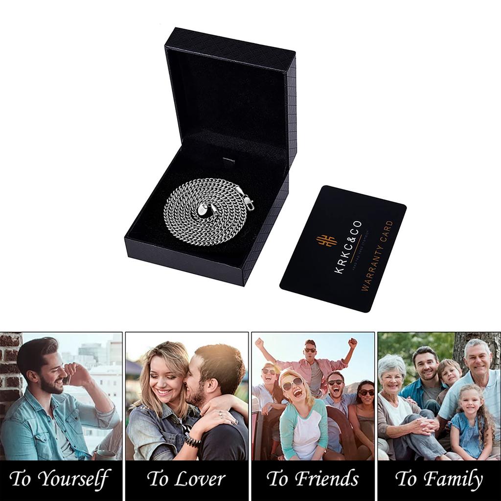 Necklace 4mm Width K18 Gold 316L Stainless Hip Unisex KRKC&CO Chain, Popular, Kihei, Chain, Plated/Silver, Steel, Hop, Rapper, Men's Accessories,