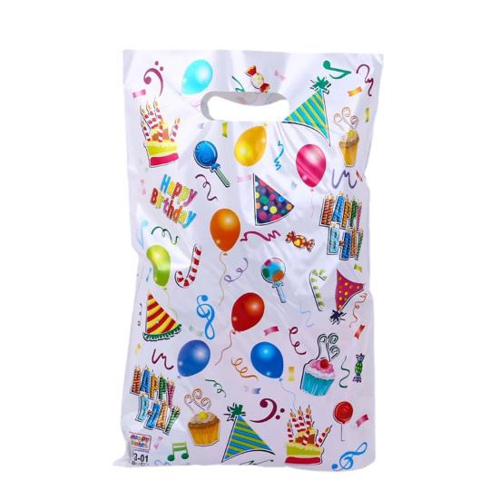 50 шт. Конфетные подарочные пакеты с ручкой, большой вместимости, ярких цветов, с мультяшными узорами, подарочные пакеты для игрушек на день рождения