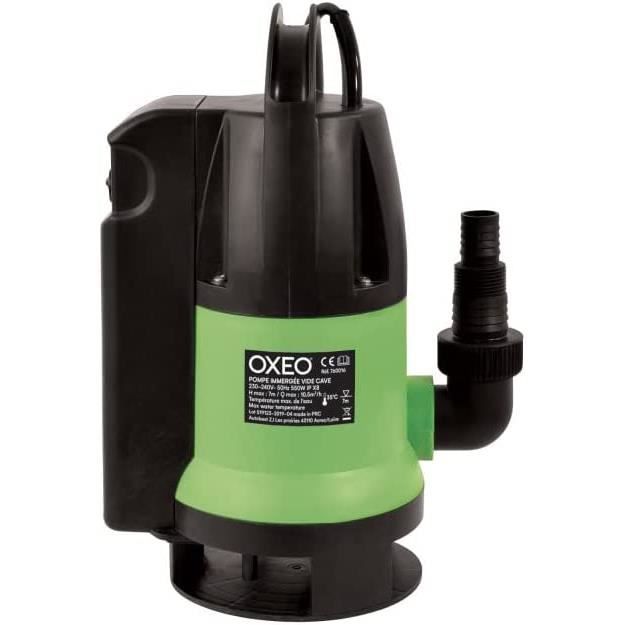 Pompe vide cave - Pompe d'évacuation eaux chargées - 550W - Flotteur intégré - H refoulement 7m