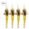 10PCS PVC Shrimp Lures Soft Fishing Lures Durable Shrimp Baits  Bass Fishing
