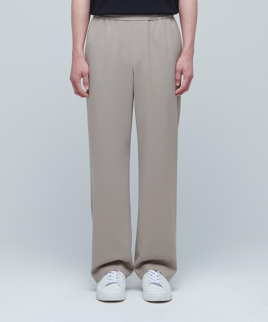 MUSINSA STANDARD Genderless Wide Elastic Waist Slacks [Light Beige]