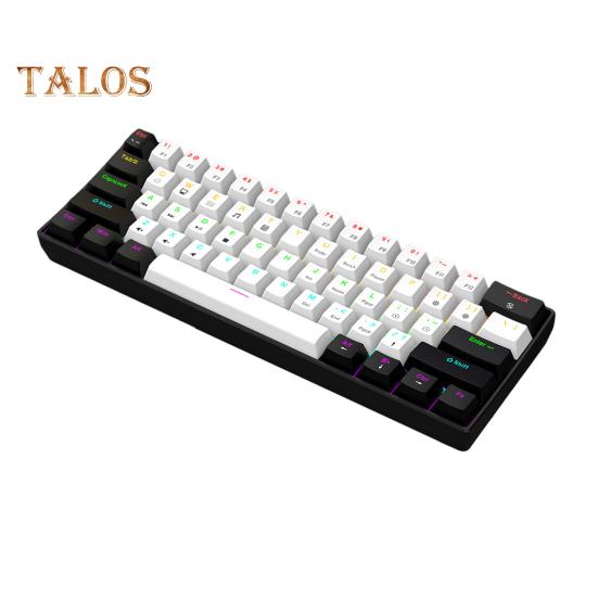 Проводная механическая игровая клавиатура с RGB-подсветкой, эргономичный дизайн, 61 клавиша, компактная мини-проводная офисная клавиатура для ноутбука