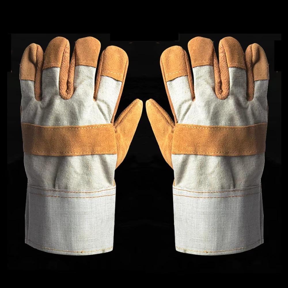 1 Pair Labor Protection Leather Work Gloves Thickened Gardening Gloves Protection Safety Supplies