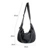 Large-capacity Casual Crossbody Bag, High-end Solid Color Shoulder Bag