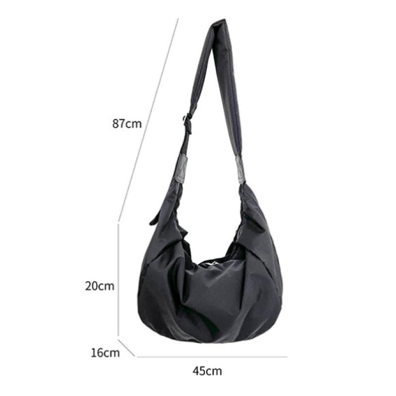 Large-capacity Casual Crossbody Bag, High-end Solid Color Shoulder Bag