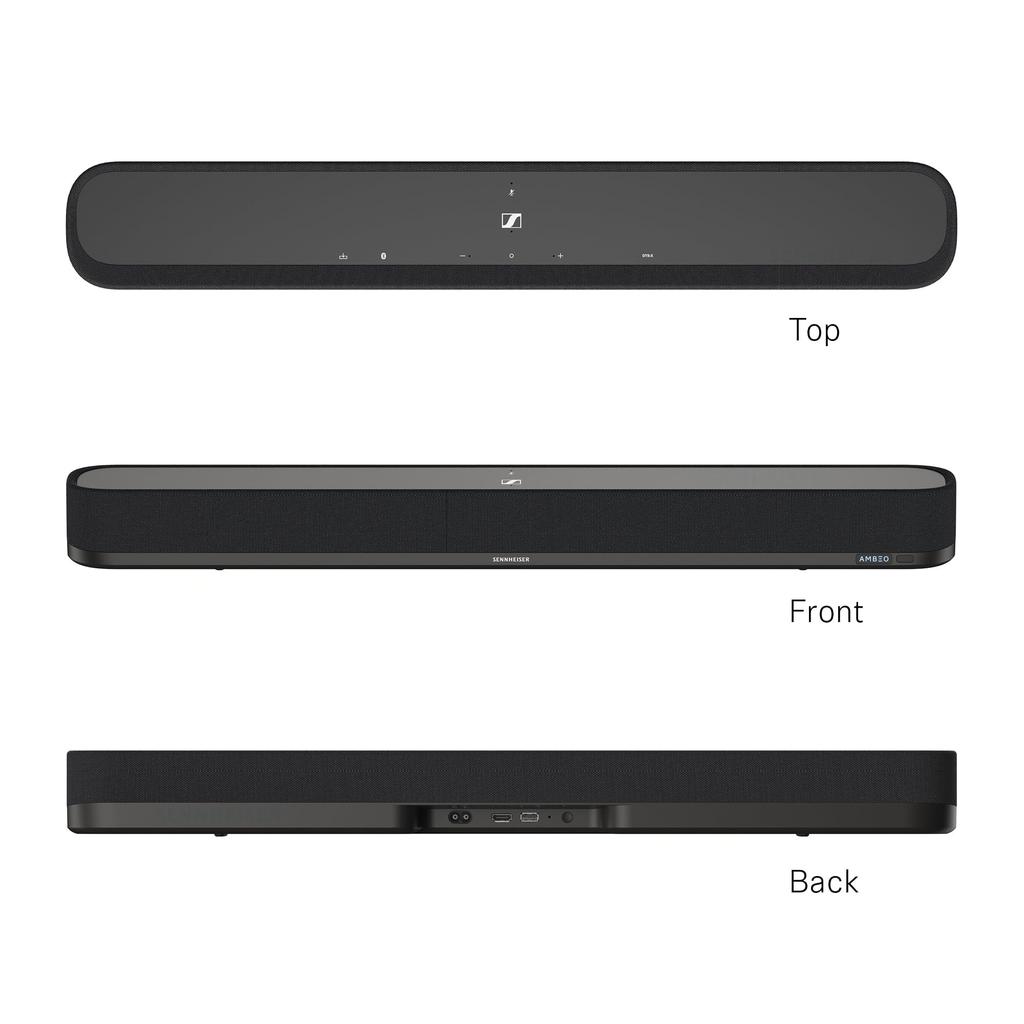 Sennheiser AMBEO Soundbar Mini Dolby Atmos Dual Subwoofer Compact 7.1.4ch Built-in