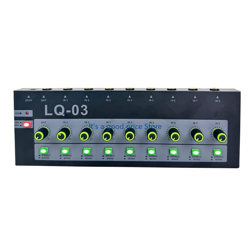 4/8-канальная консоль для микрофонов с металлическим корпусом и разъемами 6,35 мм для музыкантов и стереоинженеров в дороге