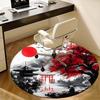 Japanese Landscape,Traditional Pagoda Scene Chair mat Round Rug Office carpet, Non slip, Suitable for Living Rooms, Bedrooms decor.1205216a