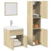 VidaXL Ensemble De Meubles De Salle De Bain 3 Pcs Chêne Sonoma, Armoire De Salle De Bain, Placard De Salle De Bain, Meuble 3324992