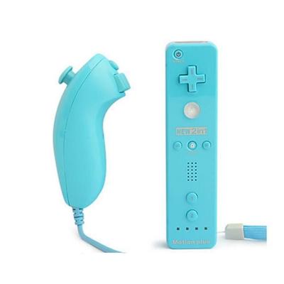 Игровой контроллер - Nintendo - Контроллер Wiimote Nunchuk - Bluetooth - Цвет Синий - Motion Plus