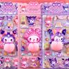 3D Кавайи Счастливая Наклейка с Ягодицами Sanrio Куроми Мелоди Мультяшная Мягкая Сжимаемая Наклейка-Антистресс Милая Наклейка-Награда Игрушки