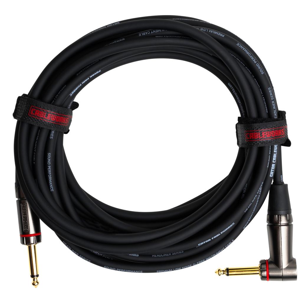 Cableworks by Gator Cases Cableworks Shielded Cable for Headliner Series with Mute Switch Guitar/Bass (10ft S/L) GCWH-INS-10RAQT []
