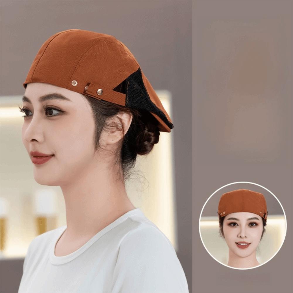 Breathable Service Cap Oil-resistant Mesh Hat Beret Hat  Restaurant BBQ Restaurant Kitchen