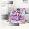 1pc piece flannel Eeyore Donkey pink bow gift box bedding blanket sofa cover, ation home