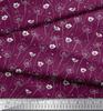 Soimoi Black Poly Crepe Fabric Dot|Leaves & Floral Artistic Decor Fabric Printed BTY 42 Inch