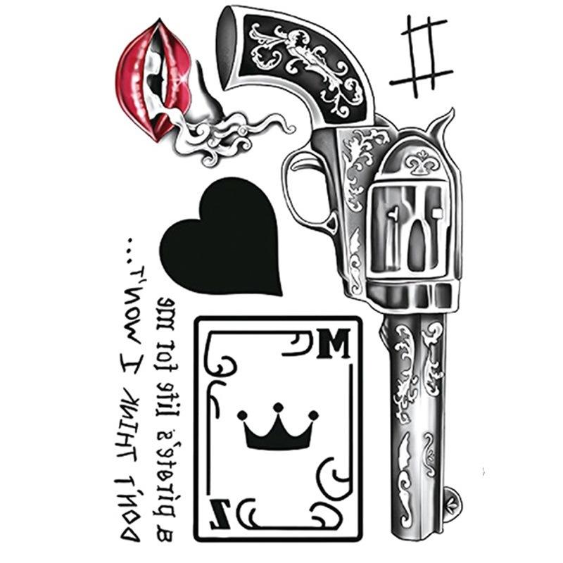 Наклейка на татуировку на руку с цветком, крылья ангела, череп, ветер, набор для переноса на воду, водонепроницаемая наклейка на татуировку