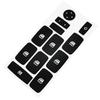 Black Vinyl Material Windows Button Decals Light Penetration Reduction