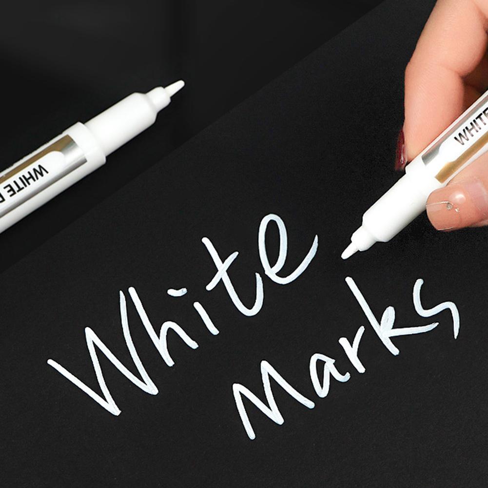 Белые, черные, красные маркеры 1,0 мм, масляная водостойкая ручка для краски для шерсти, холста, шин, стекла, камня, металла, маркеры для рисования граффити, канцелярские принадлежности