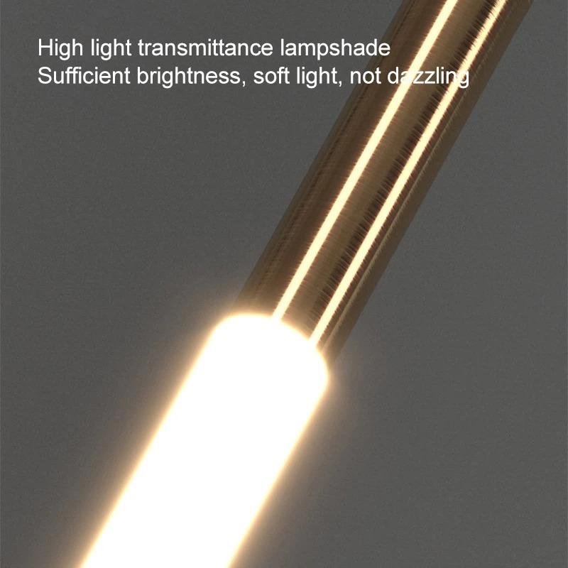 Минималистская длинная светодиодная люстра с подвесным светильником для спальни, гостиной, обеденного стола, коридора, домашнего декора, подвесной мебели, светильники