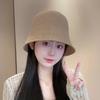 Соломенная шляпа-ведро с темпераментом, женская, однотонная, универсальная, закрывающая лицо, солнцезащитная шляпа для путешествий весной и летом, защита от УФ-лучей, шляпа-ведро