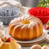 Silicone Chiffon Cake Mold 3D Baking Silicone Molds Round Fluted Tube Pans  for Gelatin