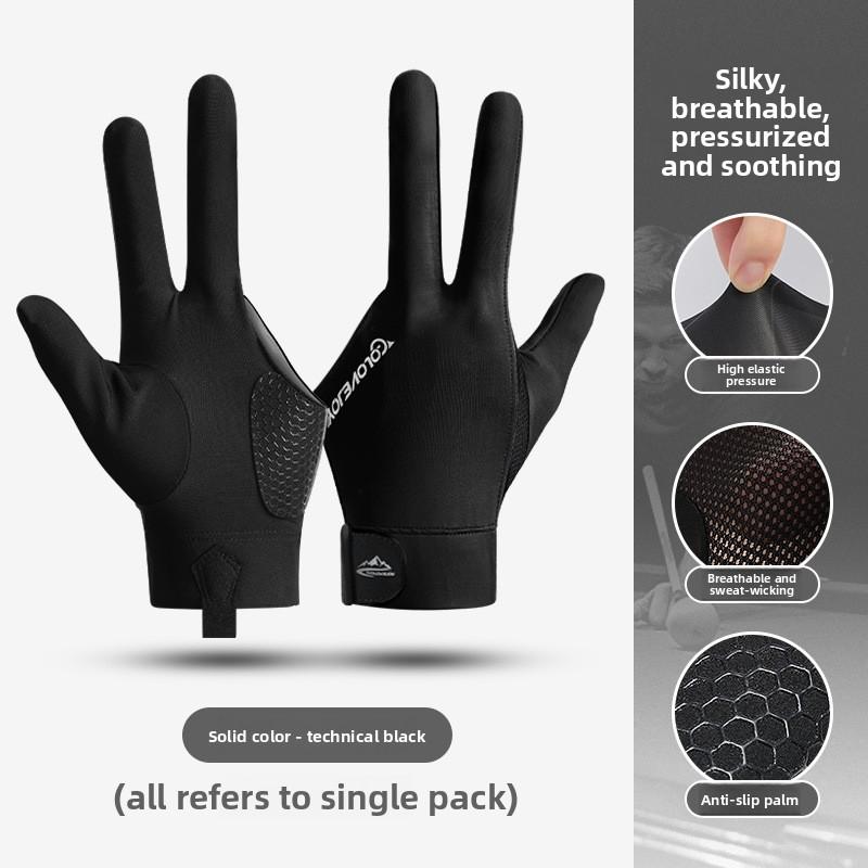 Leitch Professional Billiard Gloves Thin Breathable Three-Finger Gloves Snooker Billiard Sports Gloves Single Pack