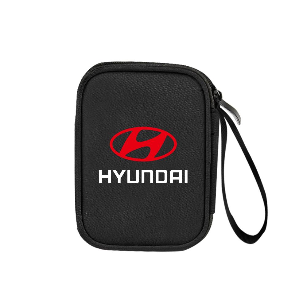 Waterproof Organizer Car Data Cable Earphone Storage Box Accessories For Hyundai GDI I10 I20 I30 Tucson Solaris Accent IX20 IX35 AD1