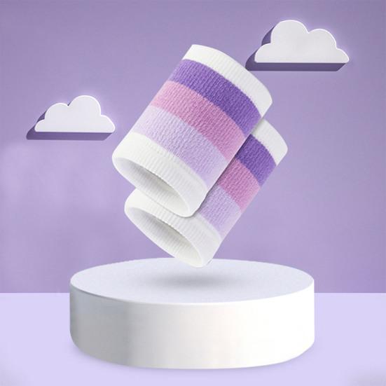 1 Pair Sports Wristband Sweat-absorbing Breathable Fabric Extra Soft Elastic Non-Fading Wrist Protection Polyester Children Wrist Support Sports