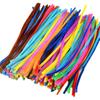 100pcs Plush Tinsel Stem Anvil Wire Craft Pipe Toys Chenille Stems Plush Wired Twist Sticks  Decor