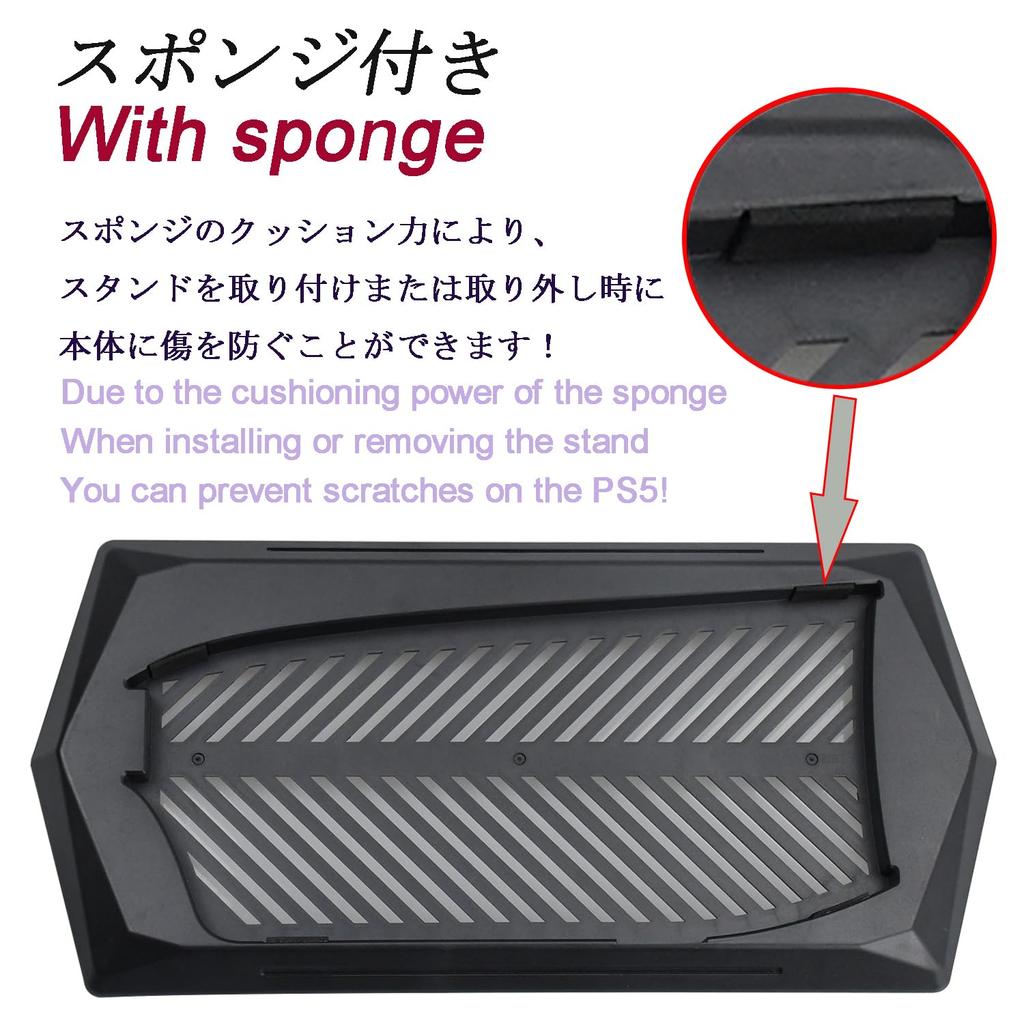 Подставка RDFJ для серии PS5 Простой дизайн Экономия места Вертикальная подставка Улучшенная устойчивость для PS5 для PS5 PRO Disc (черный, издание)