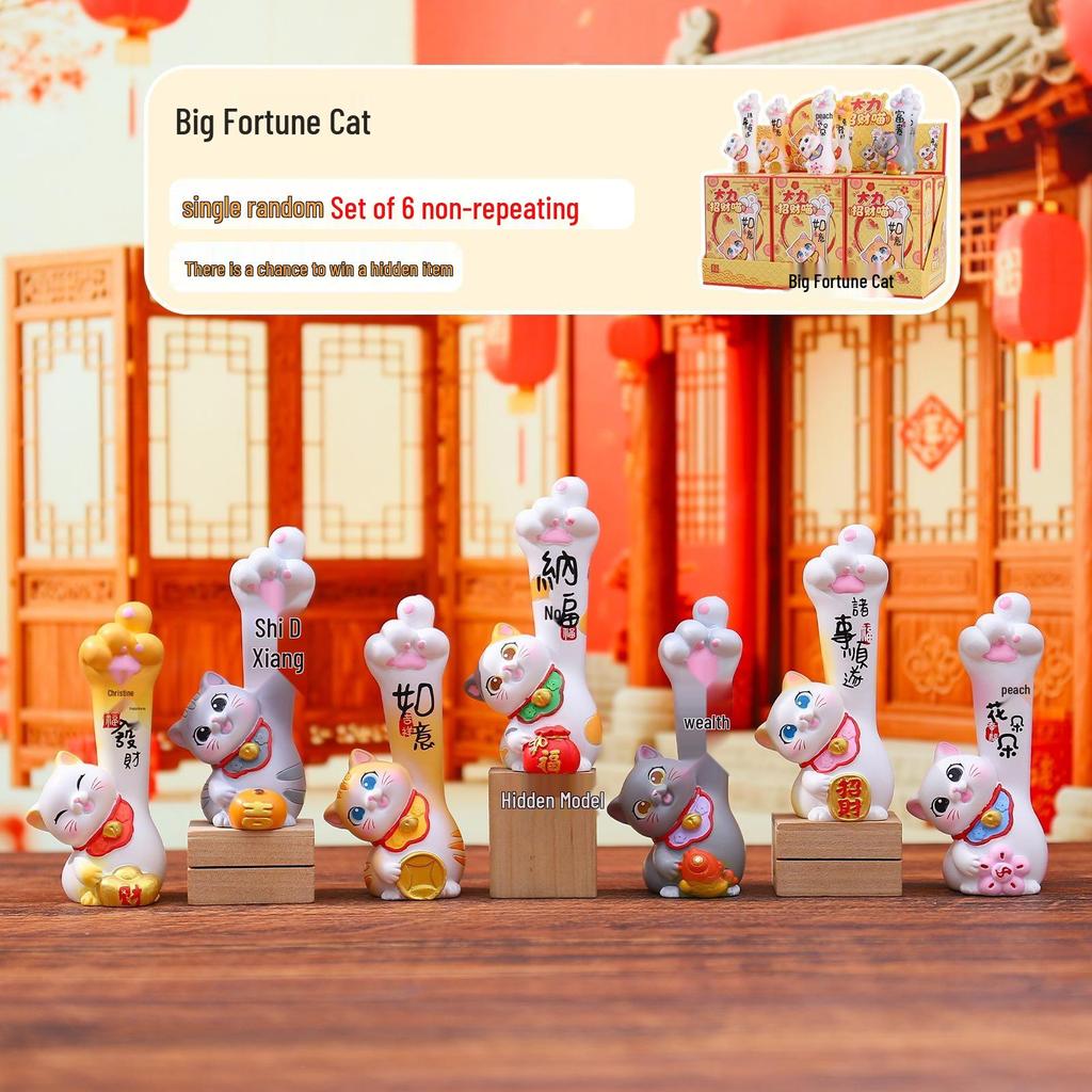Whimsical Meow Collection Blind Box: Healing Kitten Resin Figurine Gift for Friends, Classmates, and Dorm Decor
