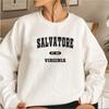 Mystic Falls Sweatshirt Salvatore Sweatshirts Vampire Diaries Hoodie Unisex Long Sleeve Pullovers Women Casual Graphic Hoodies
