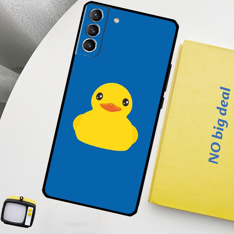 Чехол-книжка с мультяшной уткой для Samsung Galaxy S22 Ultra S23 FE S9 S10 Note 10 Plus Note 20 Ultra S20 S21 FE