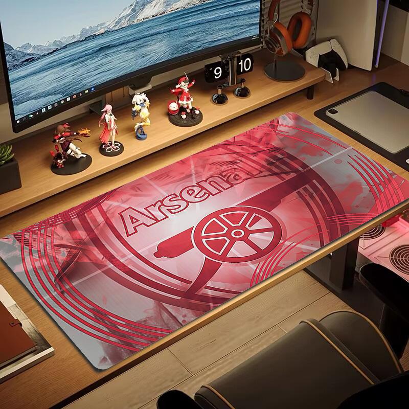 Arsenal Football Club Print Cushion Non-slip Laptop Tablet Big Mousepad XXL Mat Mini PC Playmat With Lock edge