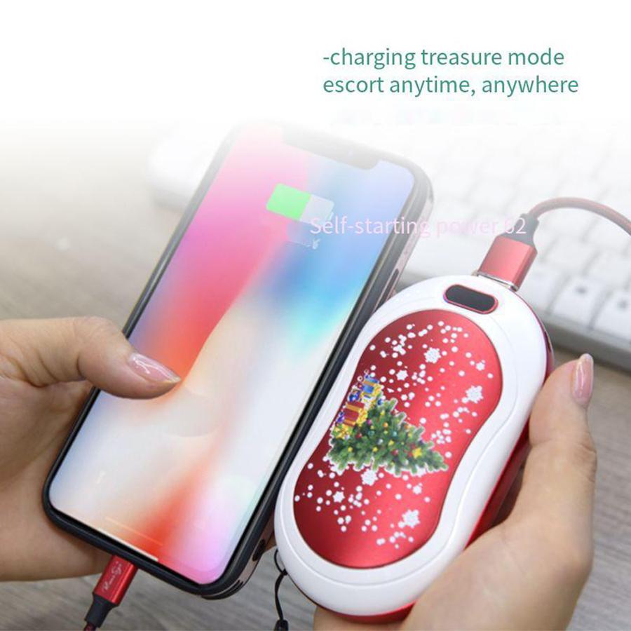 3-speed Temperature Double-sided Tropical Vibration Massage Pocket Hand Warmer That Can Warm Hands and Is Rechargeable
