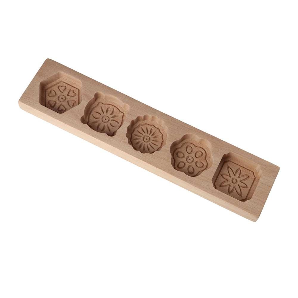 Mould Press Mid-autumn Festival 5 Flower Moon Cake Mold Cake Mold Baking Mold Decorating Tools