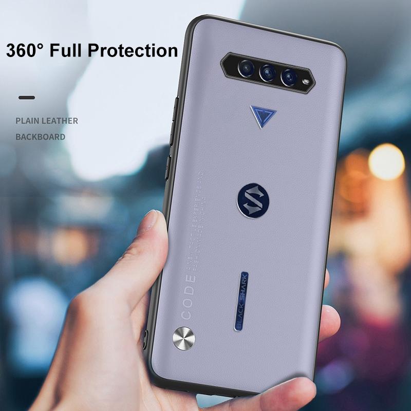 Luxury Leather Phone Case For Xiaomi Black Shark 4 3 5 Pro Cover Matte Silicone Protection Case For BlackShark 3 4 5 Pro Coque
