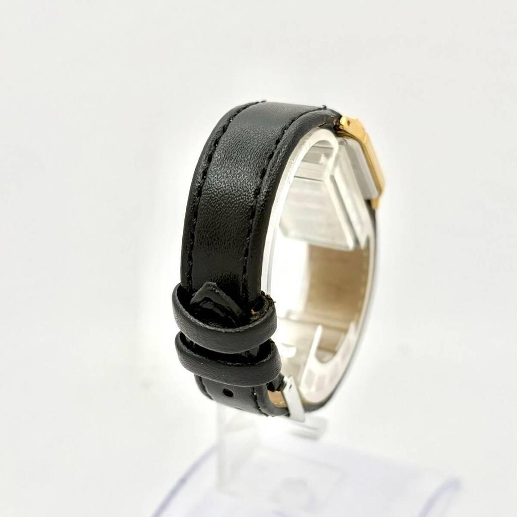 [Good Condition/New Battery] SEIKO Seiko Ladies Watch Gold Rectangular 7321-6280 8N3681 New Belt Engraved