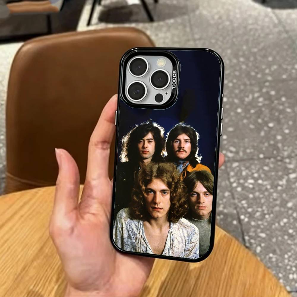Крутой чехол для телефона Z-Zeppelin L-Led для iPhone 17, 16, 15, 14, 13, 12, 11 Plus, Pro Max, цветной, посеребренная внутренняя крышка