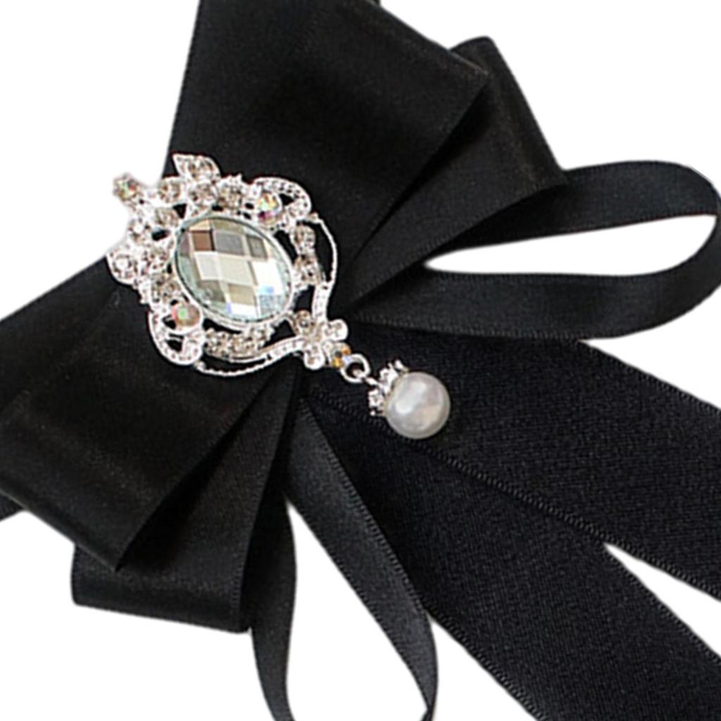 Bow Tie for Women Ladies Necktie Bowknot Bowtie Formal Clothes Decoration Elegant Rhinestone Girls