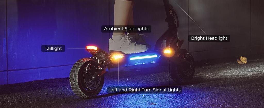 iScooter IX7 Pro 10-Inch Dual Motor Off-Road Electric Scooter - 2*1000W Power, 50-60KM Range, Ultimate Adventure Ride(NO ABE)