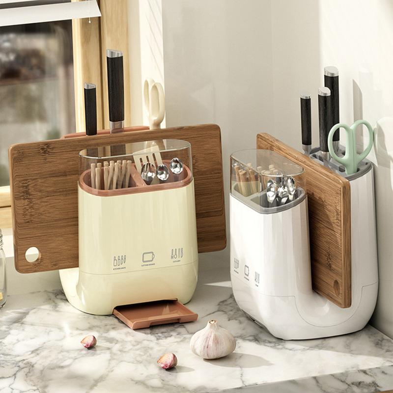 Подставка для кухонных ножей, держатель для разделочной доски, легко моется, большая емкость, нескользящий съемный органайзер, держатель для палочек для еды