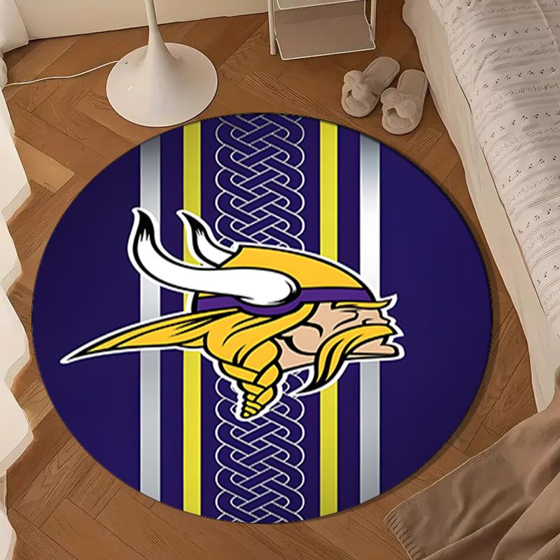 Vikings Team Spirit Round mat, Anti-slip Circle Carpet Chair rug For livingroom,Bedroom, doormat home decor Gift Christmas Gifts
