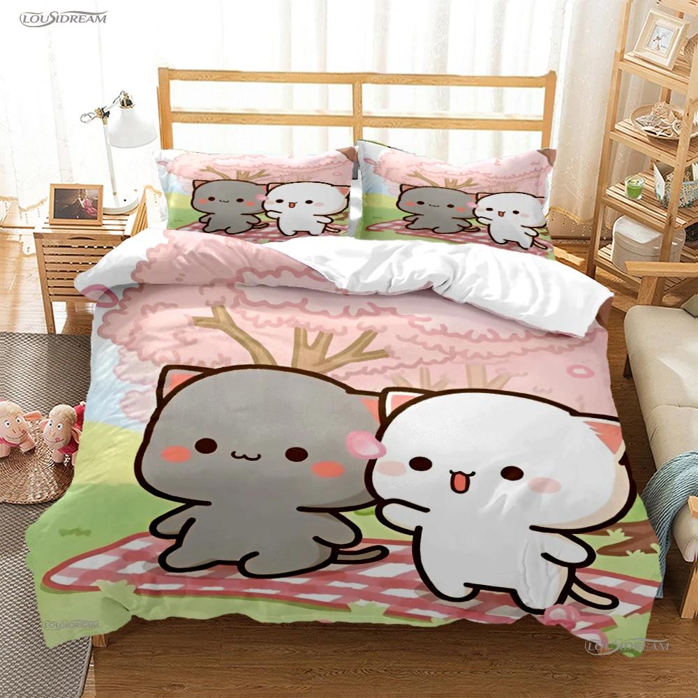 Милый Bubu Dudu мультяшный медведь панда пододеяльник кавайный комплект постельного белья мягкий пододеяльник и наволочки односпальные/двуспальные/королевские/королевские детские