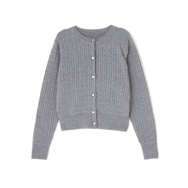 Natural Beauty Basics Mini Cable Knit Cardigan Ensemble for Women