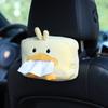 Cartoon Tissue Box Holder Cute Short Plush Tissue Boxes Bracket Auto Armrest Box Car Seat Back Car Decorations Car Tissue Holder