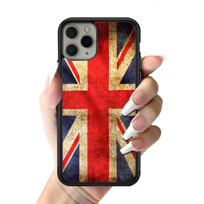 YNDFCNB Чехол для телефона с флагом Англии, Великобритании, силиконовый чехол из ПК+ТПУ для iPhone 11 12 13 Pro Max 8 7 6 Plus X SE XR, жесткие чехлы